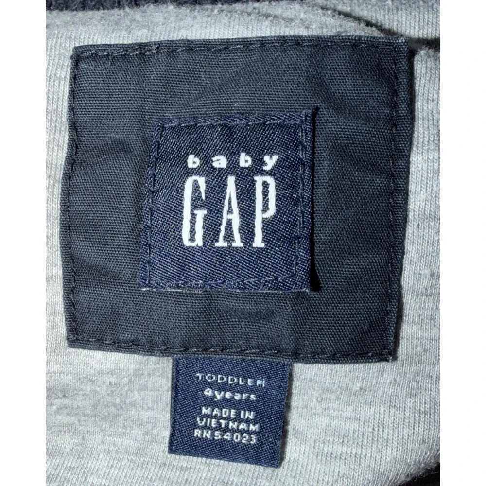 Baby Gap Puffer Vest Boys 4 Years Blue/Yellow Y2K Full Zip‎ Warm Winter Layerh